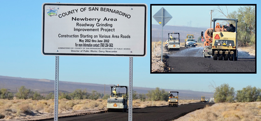 Newberry Springs road paving.